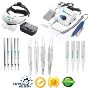 Medono India Hair Transplant Kit With Micro Motor, FUE Punch, Forceps, Implanter Pen, Magnifying Loupe